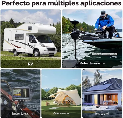 Vista 3 de Power Queen Batería LiFePO4 del motor de arrastre del grupo 31 de 12V 100Ah