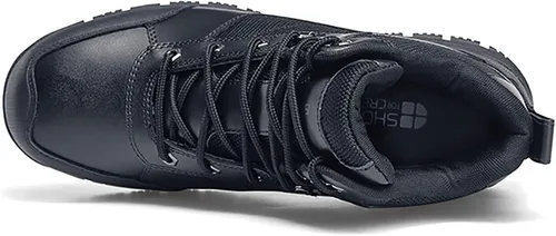 Vista 3 de Shoes for Crews Voyager II - Botas de trabajo unisex con punta suave y punta de acero, antideslizantes, resistentes al agua, color negro, Negro