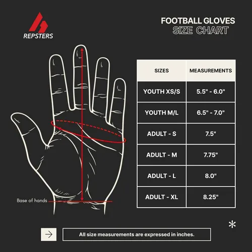 Vista 7 de RPG1 Football Gloves - Adult & Youth Sizes – Extra Sticky Grip Kids Football Gloves for Game Day, Training, High School