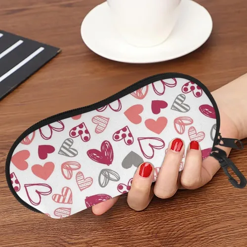 Vista 3 de Showudesigns Estuche para lentes de sol suave con clip, estuche organizador de viaje para niños, mujeres y niñas