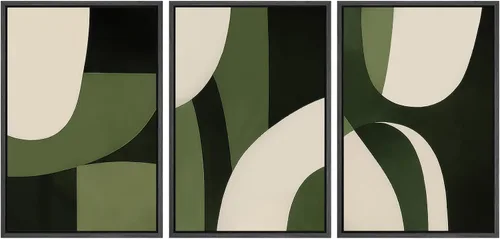 Vista 36 de SIGNWIN Lienzo enmarcado para pared, juego de arte de campos pastorales, flores silvestres, campo rústico, paisaje, floral, ilustraciones modernas