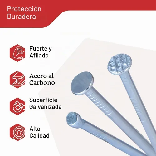 Vista 3 de Kit surtido de uñas de acero galvanizado para colgar cuadros (350 piezas)