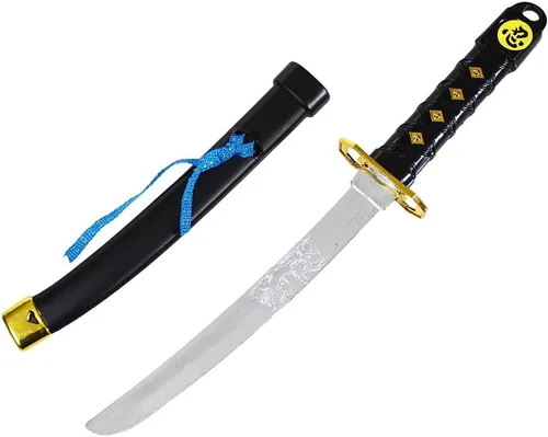 Vista 2 de zonzxcv 2 piezas de espada samurái de plástico, Katana para cosplay de 16.5 pulgadas (estilo A)