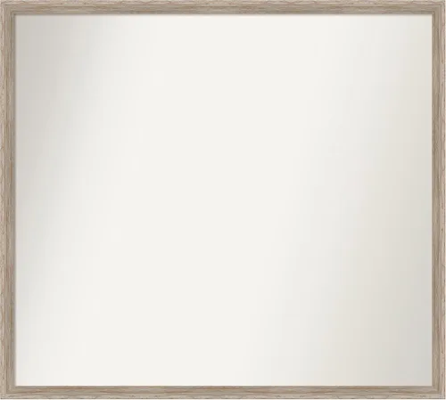 Vista 38 de Amanti Art Espejo de baño blanco para sobre el fregadero, 24 x 27 pulgadas, espejo de tocador rectangular con cuña de madera dura, marco de madera