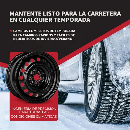 Vista 7 de Toyota Corolla - Agarradera de rueda de acero, 15" 5, rin de acero de 15X6 pulgadas