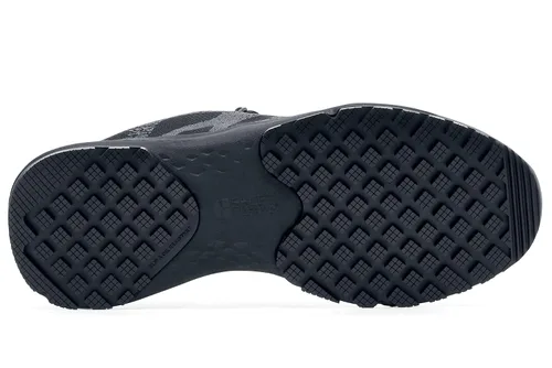 Vista 8 de Shoes for Crews Heather II - Zapatos de trabajo con punta nanocompuesta (NCT) para mujer, antideslizantes, resistentes al agua, color negro