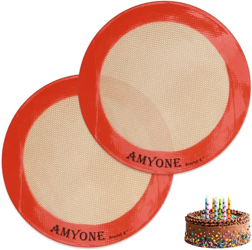 Vista 23 de AMYONE Alfombrilla para hornear de silicona de un cuarto, 2 piezas de alfombrillas para hornear de silicona antiadherente, hoja para galletas
