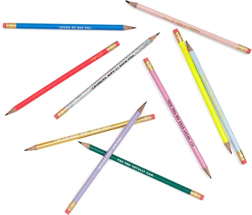 Vista 4 de Ban.do - Juego de lápices de colores para escribir de 10 unidades, lápices de grafito #2 preafilados para adultos de la escuela/oficina, lápices