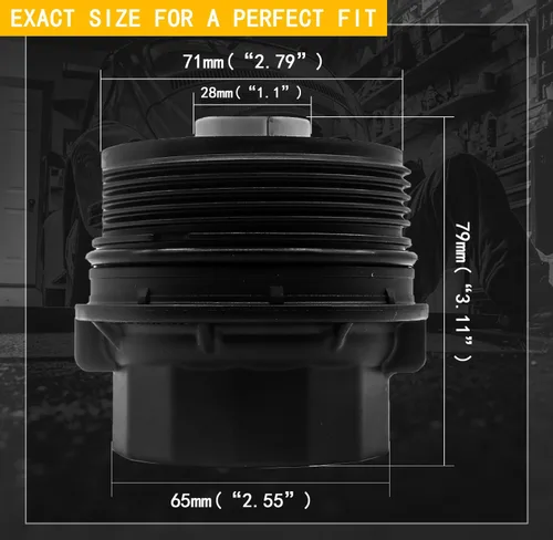 Vista 2 de El conjunto de tapa de filtro de aceite de automóvil reemplaza 15620-37010 19185631 917-039 ENP4118 compatible con motores Lexus CT200h Corolla