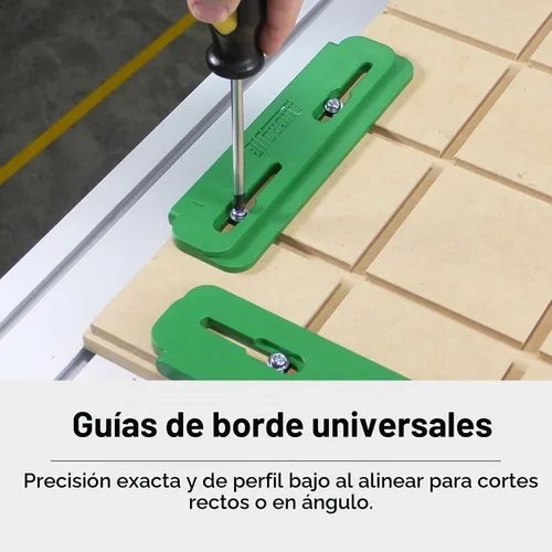 Vista 6 de MICROJIG Kit de sujeción CNC MatchFit, Abrazaderas de sujeción para carpintería, CN-P1234K11, Juego de 11 piezas, Verde