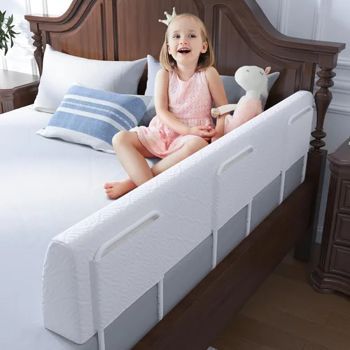 Vista 9 de FigTime Protector de cama para niños pequeños, riel de cama de espuma para niños pequeños, protector de riel de cama para niños pequeños, riel