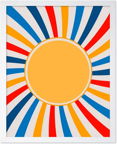 Vista 30 de Poster Master Sun Poster - Retro Rainbow Sun Print - Groovy Abstract Design - Geometric Shapes Design - Modern & Trendy Art - Chic Boho Decor