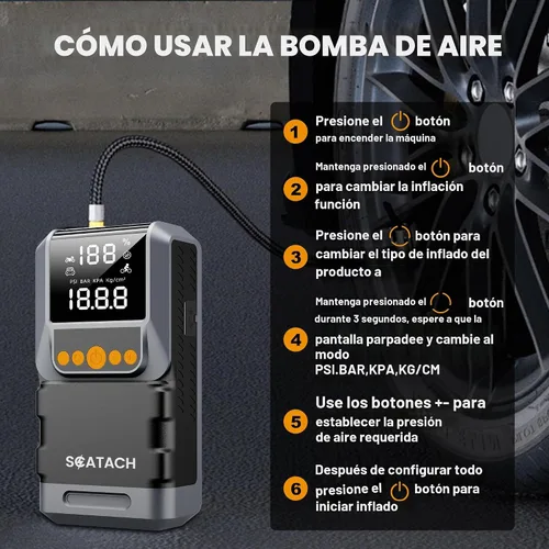 Vista 4 de Arrancador del salto con el compresor de aire, arrancador del salto de la Negro claro