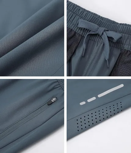 Vista 5 de Pantalones cortos deportivos para correr para hombre, de secado rápido, pantalones cortos de gimnasio de 7 pulgadas, ligeros, deportivos