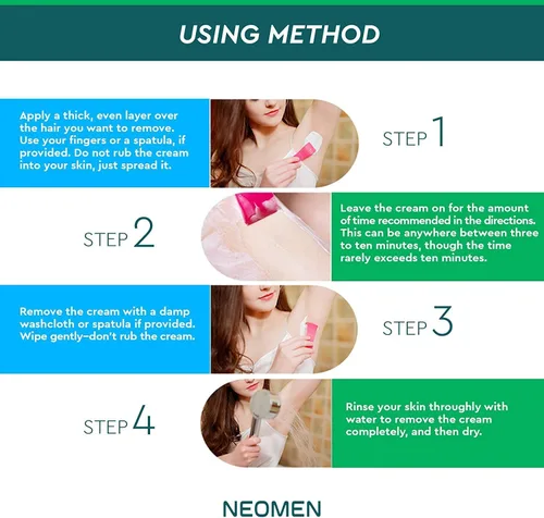 Vista 5 de Crema depilatoria para hombres y mujeres: depiladora sin dolor para pieles sensibles y áreas íntimas, hidratante con aloe vera y vitamina E, segura
