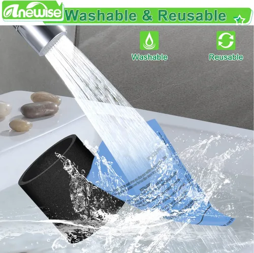 Vista 6 de Anewise Paquete de 6 Filtros de Disco de Papel Seco 90107 y Paquete de 3 Filtros de Manga de Espuma 90585 para Shop Vac Húmeda/Seca para Vacmaster