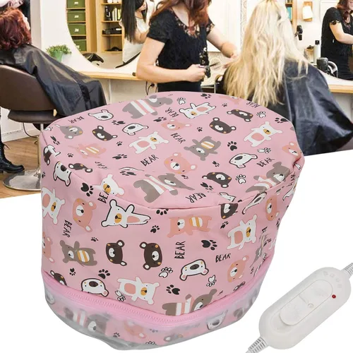 Vista 7 de Gorro de vapor para el cabello, cuidado de la cabeza caliente con 3 tratamientos naturales del cuero cabelludo del pelo del balneario que se afeita