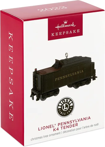 Vista 3 de Hallmark Keepsake Adorno de Navidad 2023, Lionel Pennsylvania K4 Tender, adorno de tren de metal, regalos de tren