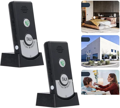 Vista 4 de Unidad de intercomunicación inalámbrica, intercomunicadores inalámbricos para el hogar, 2 vías de llamada, 2 piezas, intercomunicador de voz