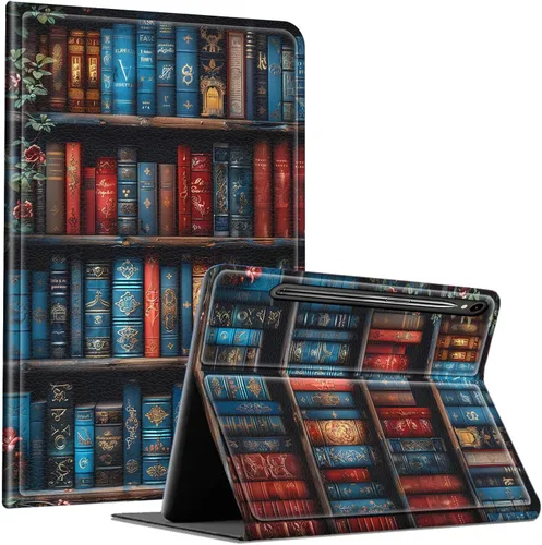 Vista 92 de Slim Case for Samsung Galaxy Tab S10 Lite / S10 FE / S9 FE 10.9" & Galaxy Tab S9 11", Multi-Angle Stand PU Leather Smart Folio Cover with Soft TPU