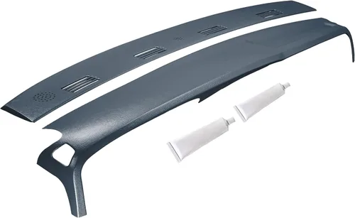 Vista 11 de DashSkin Tapa moldeada de dos piezas para salpicadero compatible con Dodge Ram 2002-2005 (Ram 2500 y 3500 2003-2005) en gris pizarra oscura gris