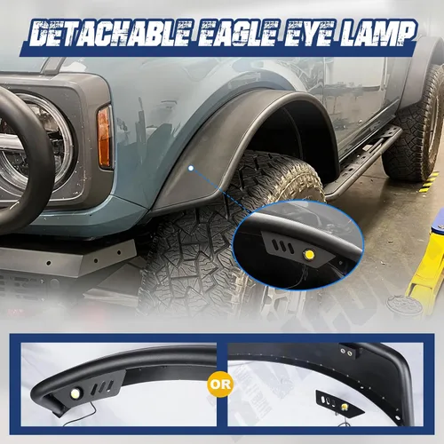 Vista 3 de Fender Flares - Cubierta de llanta para Ford Bronco 2021-2026 de 2