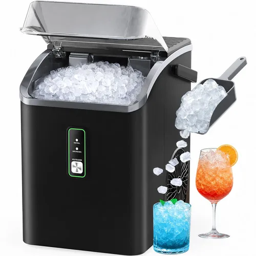 Vista 13 de Silonn Nugget - Máquina de hielo para encimera, hielo de caída automática Acero inoxidable