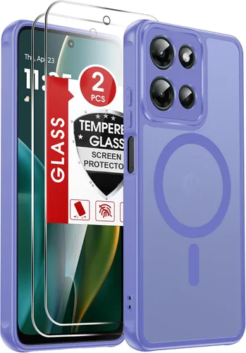 Vista 41 de LeYi Funda para teléfono Samsung-S23: protector de pantalla e imán MagSafe Púrpura