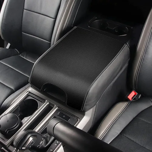 Vista 7 de INTGET Funda de consola central para Ford F150 Accesorios 2015-2020 2016 2017 2018 2019 Tapa central para reposabrazos de asiento de automóvil