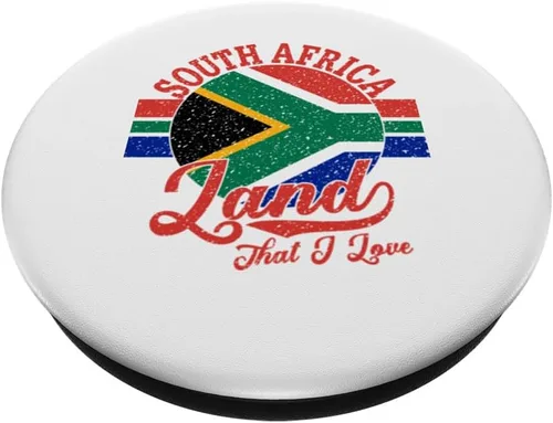 Vista 2 de South Africa Land That I Love With South African Flag Pride PopSockets Swappable PopGrip