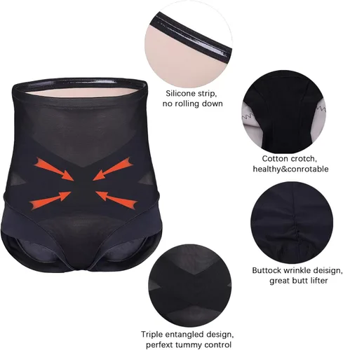 Vista 5 de GANAYAN Shapewear - Bragas moldeadoras de cintura alta con control de abdomen