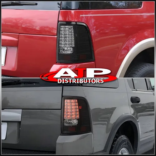 Vista 4 de Reemplazo de luces traseras LED traseras luces izquierda derecha conductor pasajero conjunto par para Ford Explorer (negro)