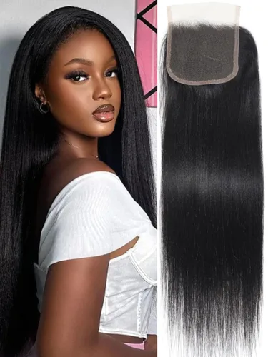 Vista 8 de UNICE Cabello humano ondulado 4 x 4 con cierre de encaje transparente, 100% sin procesar, cierre de cabello humano virgen brasileño, parte libre