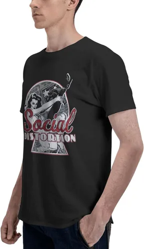 Vista 5 de Camiseta de manga corta con cuello redondo para hombres y adultos, camisetas de moda