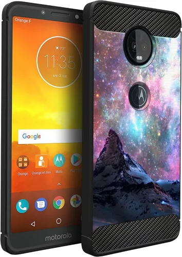 Vista 15 de CasesOnDeck - Funda ajustable compatible con Motorola Moto Z4 / Moto Z4 Play, fibra de carbono, protección contra golpes y caídas, TPU flexible