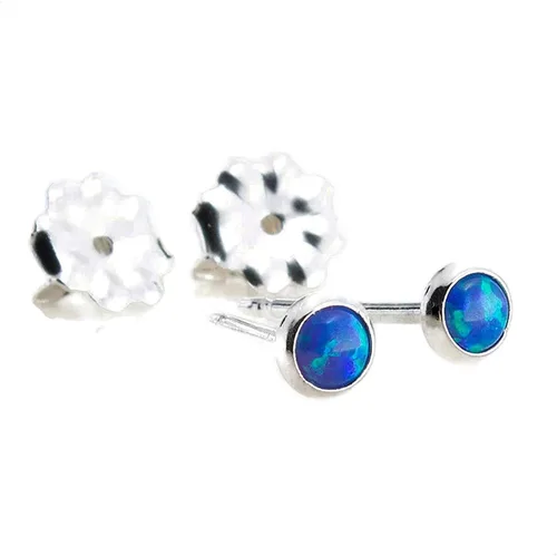 Vista 25 de Aretes pequeños de plata de ley para cartílago, tragus, hélix, múltiples piercings hipoalergénicos, piedra natal para mujer, juego de bisel