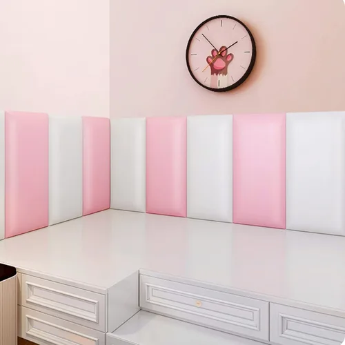 Vista 3 de WIGING Acolchado de pared 3D anticolisión para niños, cojín protector de pared de 19.7 x 7.9 x 1.2 in, autoadhesivo de poliuretano impermeable