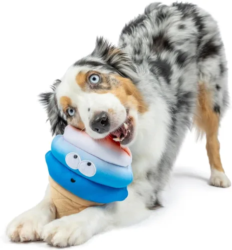 Vista 4 de Huxley & Kent para perros Fro-Yo Pawtriot Cono (pequeño) Juguete divertido para perros Juguete de felpa para perros con chirriante Regalo