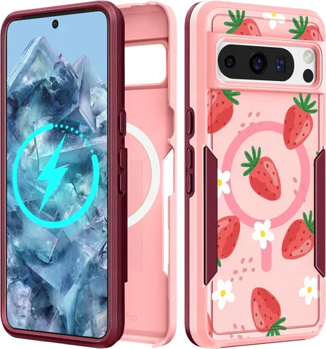 Vista 178 de Funda para Moto G 5G 2024 – Compatible con MagSafe para mujeres y niñas, bonita funda protectora magnética para teléfono, diseño femenino Kawaii