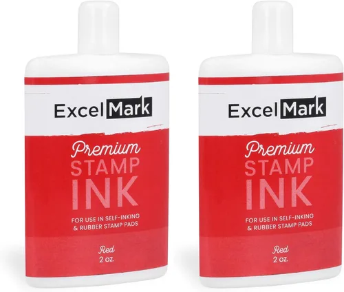 Vista 17 de ExcelMark Premium - Tinta de recambio para sellos autoentintados - 1 onza (Negro)