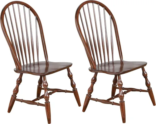 Vista 6 de Sunset Trading Windsor - Juego de sillas de comedor, 41 pulgadas, color negro antiguo Negro (Antique Black)