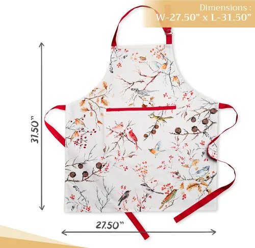 Vista 746 de Maison d' Hermine Delantales para mujer con bolsillo, 100% algodón (27.50 x 31.50 pulgadas)