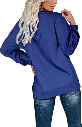 Vista 61 de KINGFEN Sudadera de manga larga con cremallera de un cuarto para mujer