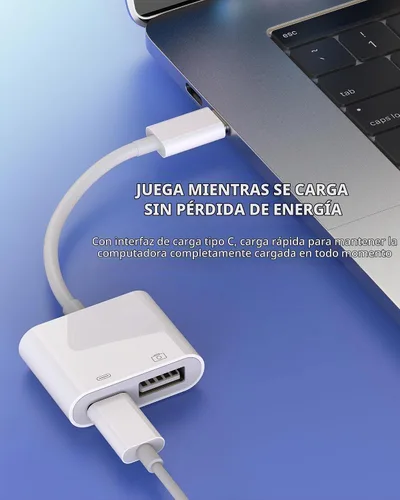 Vista 4 de Adaptador USB-C a USB (2 en 1), accesorios de cable tipo C, convertidor Thunderbolt OTG 3.0, puerto de ratón, dongle compatible con Samsung para USB