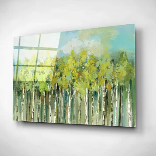 Vista 2 de Epic Art 'April Tree Tops' de Silvia Vassileva, arte de pared de vidrio acrílico, 16.0 x 12.0 in