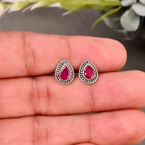 Vista 5 de Universe Kart Juego de aretes tipo dormilona para mujer en plata de ley 925, delicados aretes únicos para la oficina, uso diario, joyería simple