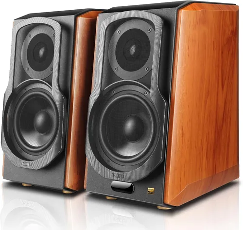 Vista 2 de Edifier S1000W WiFi Audiophile Active, bocinas de estante 2.0, 120W RMS sistema de sonido HiFi Bluetooth inalámbrico compatible con Alexa