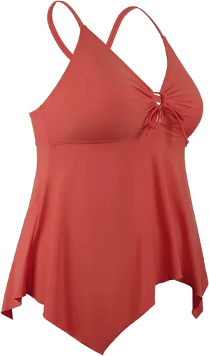 Vista 2 de Firpearl - Traje de baño tipo tankini, holgado, para mujer, con espalda cruzada, talla extra-grande.