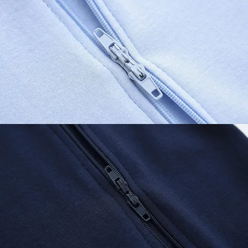 Vista 4 de Pijama de Algodón para Bebés y Niños para Dormir y Jugar con Cremallera Frontal y Pies de 0-12 Meses