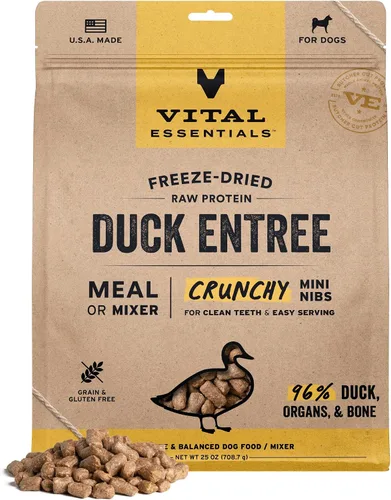 Vista 18 de Vital Essentials Alimento liofilizado para perros, mini puntas de ternera, bolsa de 5.5 onzas Crunchy, Complete Meal or Topper, Made With 96%